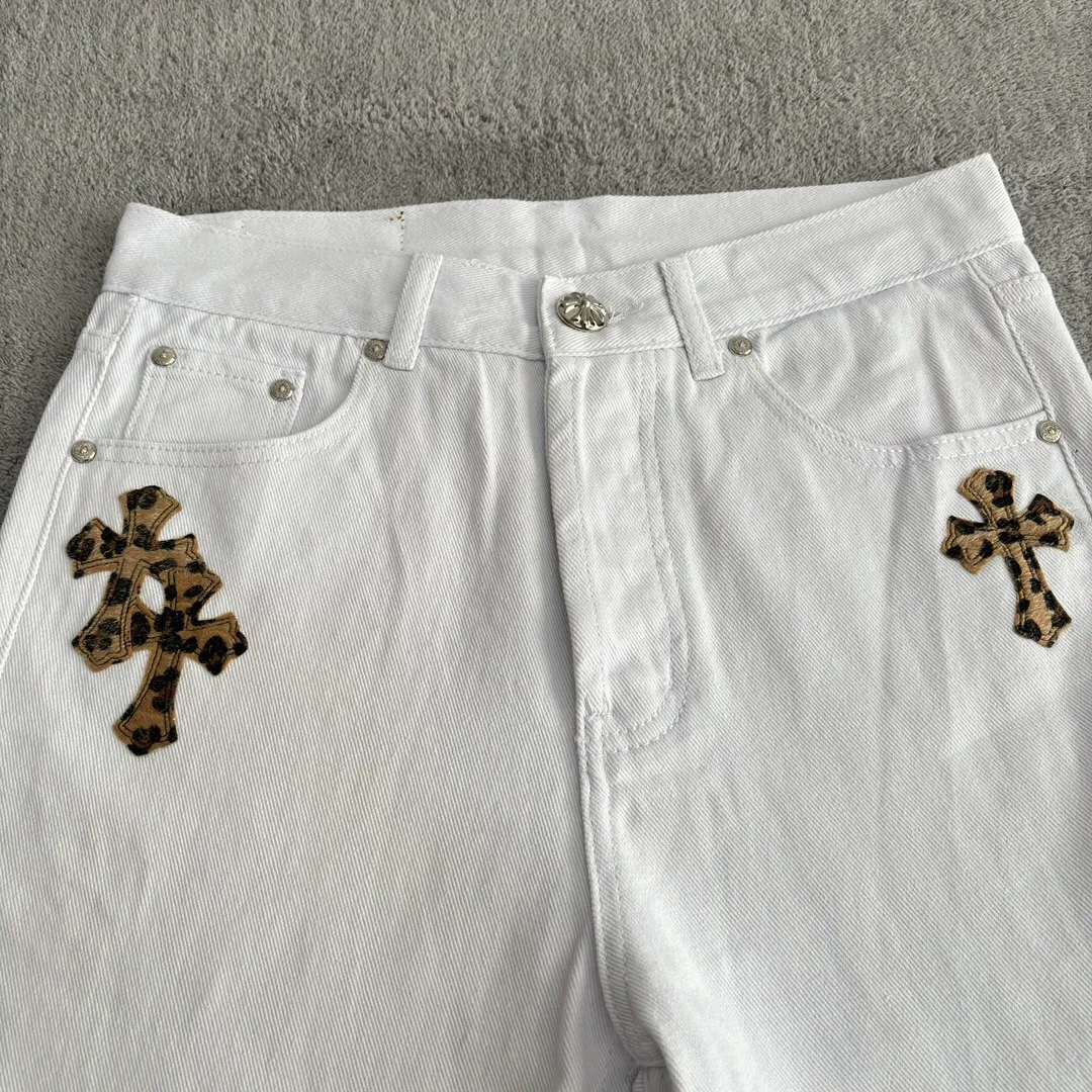 Chrome Heart White Cowhide Leather Sizes 28-36